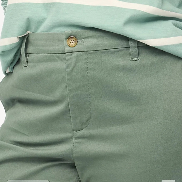 J.Crew Green High-rise girlfriend chino pant Size 18 - Picture 2 of 5